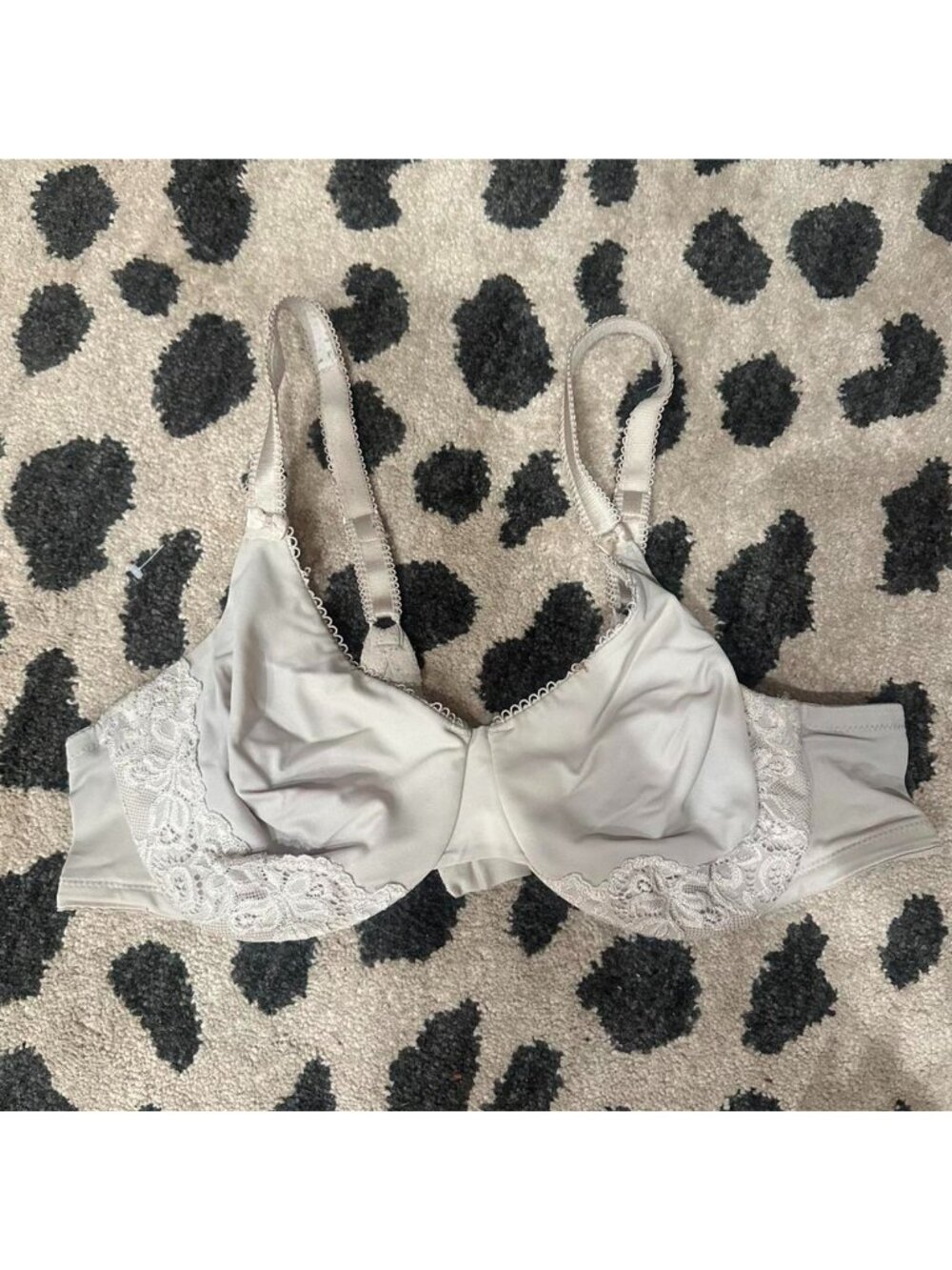 White Lace Balconette Bra With